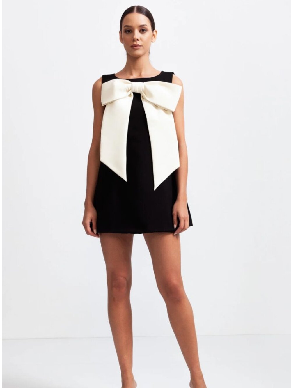 Sierra Darien Sleeveless Ribbon Mini Dress - Black Size XS